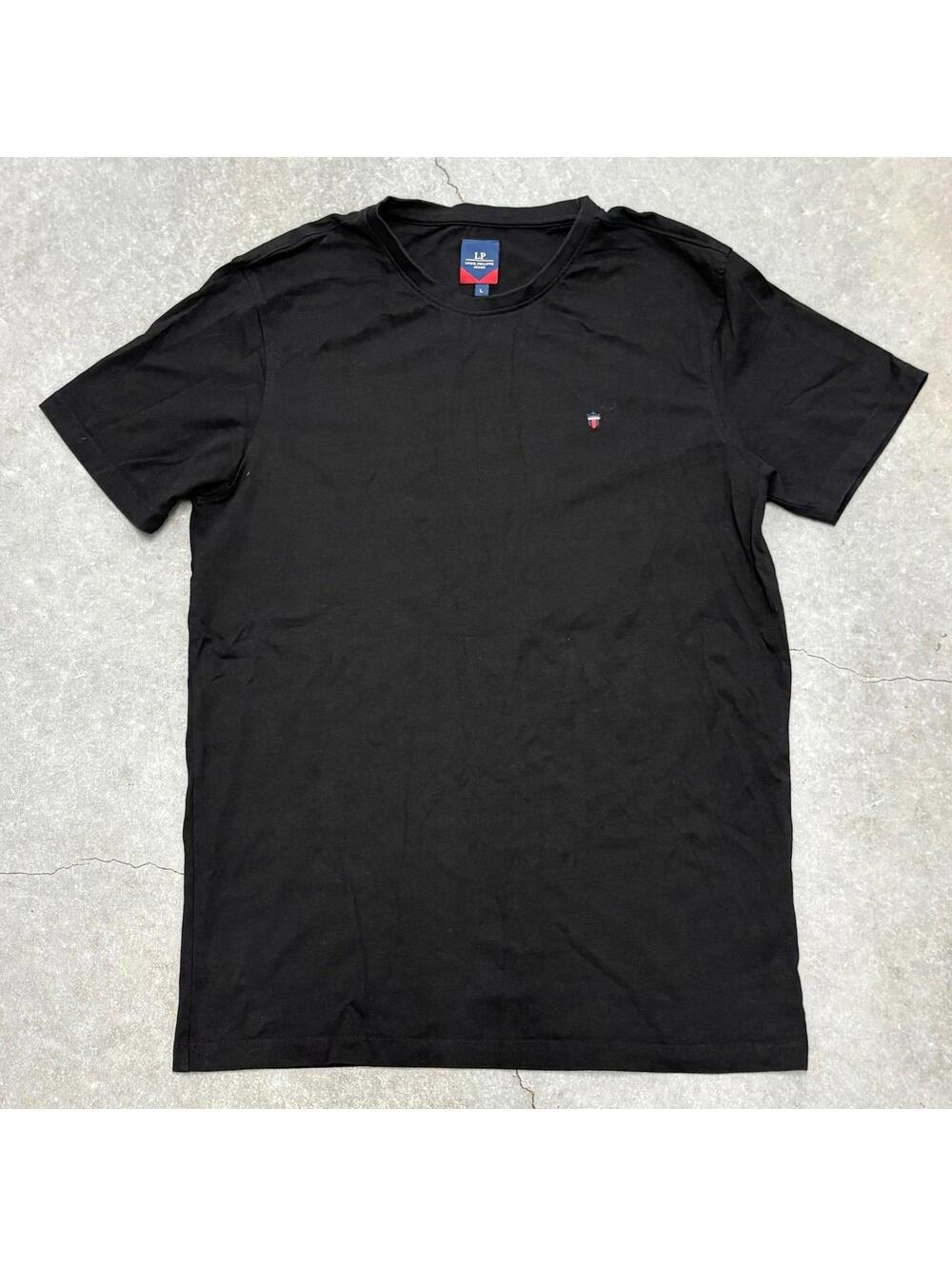 Louis Philippe Jeans Plain Black T Shirt